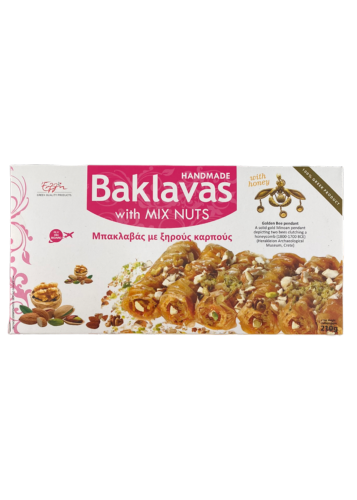Baklava grec aux fruits secs en 6 poches individuelles ELLIE 210 g