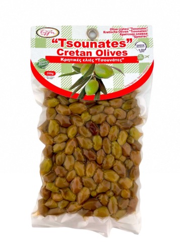 Olives de Crète variété Tsounati naturelles en sous vide ELLIE  200 g