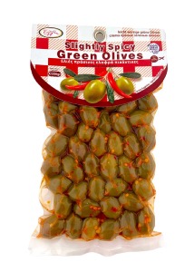 Olives vertes grecques aux piments en sous vide ELLIE 250 g