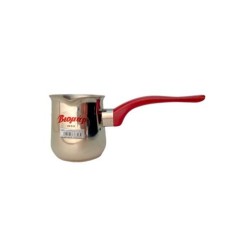 Cafetière "Briki" de taille moyenne en acier inoxydable pour café grec - 350 ml / diamètre 8 cm