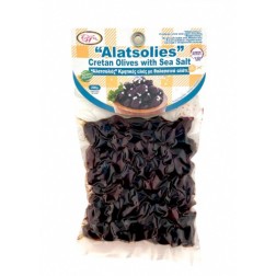 Olives de Crète variété Alatsolies naturelles en sous vide ELLIE 200 g
