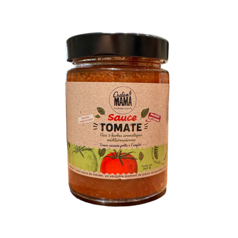 Sauce tomate aux 3 herbes CRETAN MAMA 340g Sauce tomate aux 3 herbes CRETAN MAMA 340g