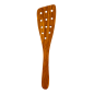 Grande spatule en bois d’olivier courbés avec 12 trous percés RIZES 30 cm