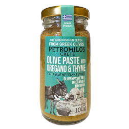 Tapenade d'olives vertes à l'origan et au thym PETROMILOS 100 g