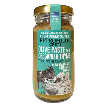 Tapenade d'olives vertes à l'origan et au thym PETROMILOS 100 g