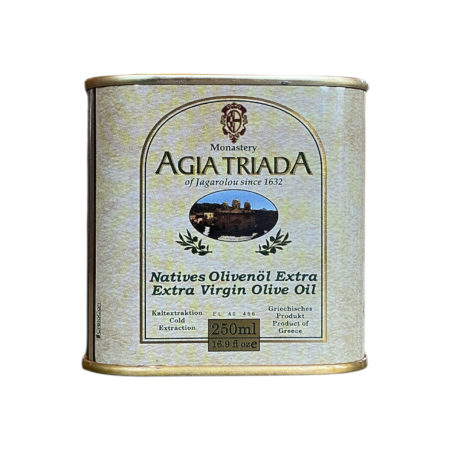 Huile d'olive vierge extra de Crète en bidon - Monastère AGIA TRIADA 250 ml