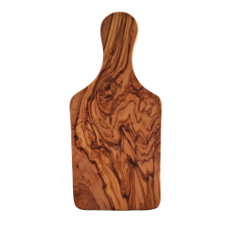 Planche à découper en bois d'olivier avec poignée - RIZES 22x10 cm