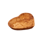 Coupelle en bois d'olivier en forme de cœur RIZES 13X10 cm