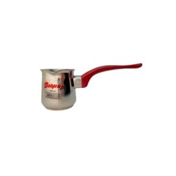 Cafetière "Briki" de petite taille en acier inoxydable pour café grec - 200 ml / diamètre 7 cm