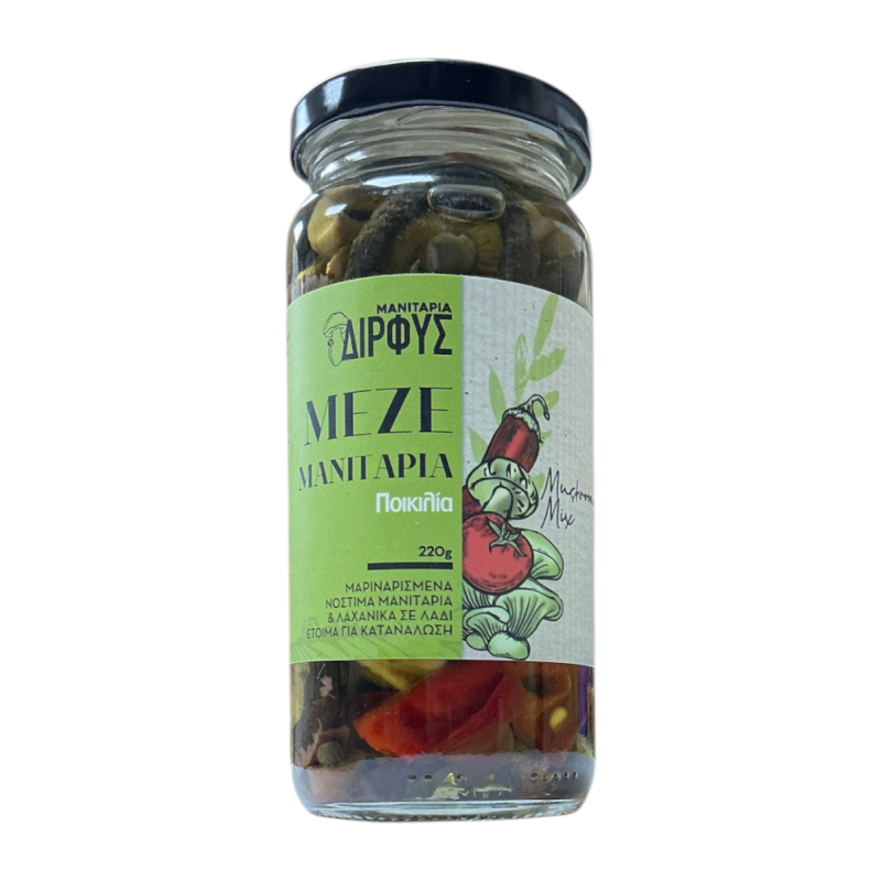 Mezze grec aux champignons marinés DIRFIS 220 g Mezze grec aux champignons marinés DIRFIS 220 g