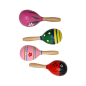 Maracas en bois pour enfant différentes couleurs 13 cm