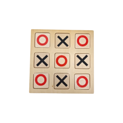 Jeu de morpion en bois pour enfants 18x18