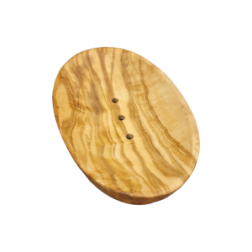 Porte-savons à trous en bois d'olivier RIZES 16 cm