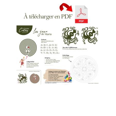 Set de Table "Les Jeux de Maria" en PDF à télécharger et imprimer
