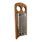 Râpe à fromage en acier inoxydable et bois d'olivier RIZES 23x9 cm
