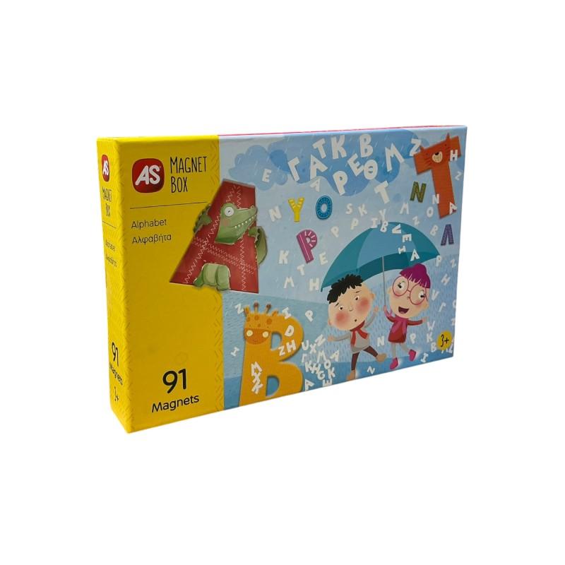 Coffret lettres magnétiques alphabet grec AS COMPANY Magnet Box 91 pièces