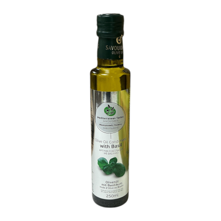 Huile d’olive vierge extra infusée au basilic SAVOUIDAKIS 250 ml