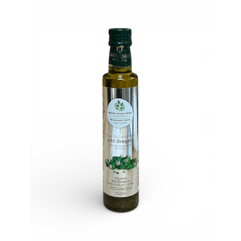 Huile d’olive vierge extra infusée à l'origan SAVOUIDAKIS 250 ml Huile d’olive vierge extra infusée à l'origan SAVOUIDAKIS 250 ml