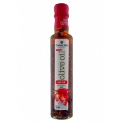 Huile d’olive vierge extra infusée aux piments CRETAN MILL 250 ml