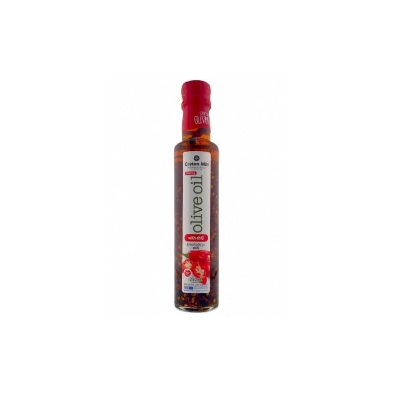 Huile d’olive vierge extra infusée aux piments 250 ml Huile d’olive vierge extra infusée aux piments 250 ml