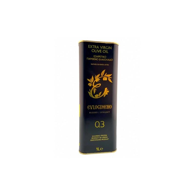 Huile d'olive EVLOGIMENO AOP MYLOPOTAMOS 0,3 acidité 1 l Tin Huile d'olive EVLOGIMENO AOP MYLOPOTAMOS 0,3 acidité 1 l Tin