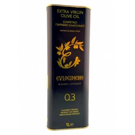 Huile d'olive EVLOGIMENO AOP MYLOPOTAMOS 0,3 acidité 1 l Tin
