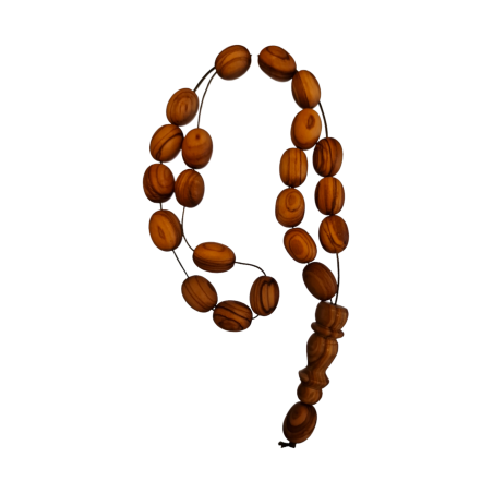 Chapelet en bois d'olivier RIZES 33 cm de longueur