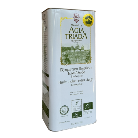 Huile d'olive vierge extra de Crète BIO - Monastère AGIA TRIADA en 5 l