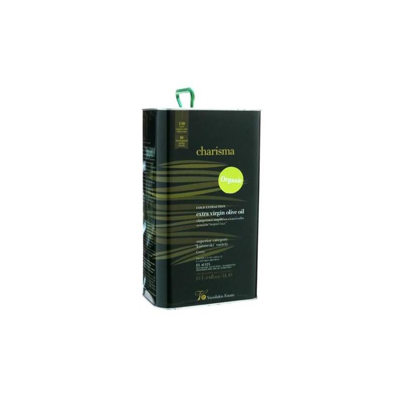 Huile d’olive vierge extra BIO Charisma VASSILAKIS ESTATE 3 L Huile d’olive vierge extra BIO Charisma VASSILAKIS ESTATE 3 L