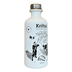 Huile d'olive extra vierge en bouteille ceramique blanche KRITSAS 200 ml