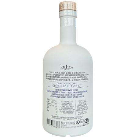 Huile d’olive KALIOS 01 Chef Christophe Aribert Récolte début de saison 500 ml