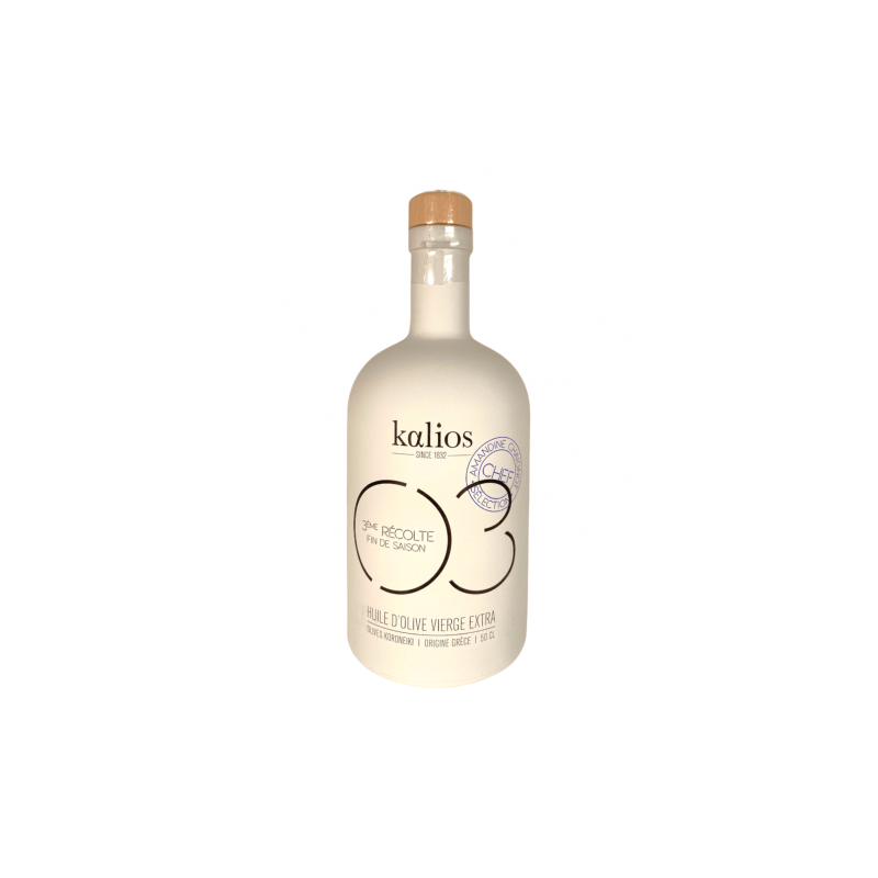 Huile d’olive KALIOS 03 Cheffe Amandine chaignot Récolte fin de saison 500 ml