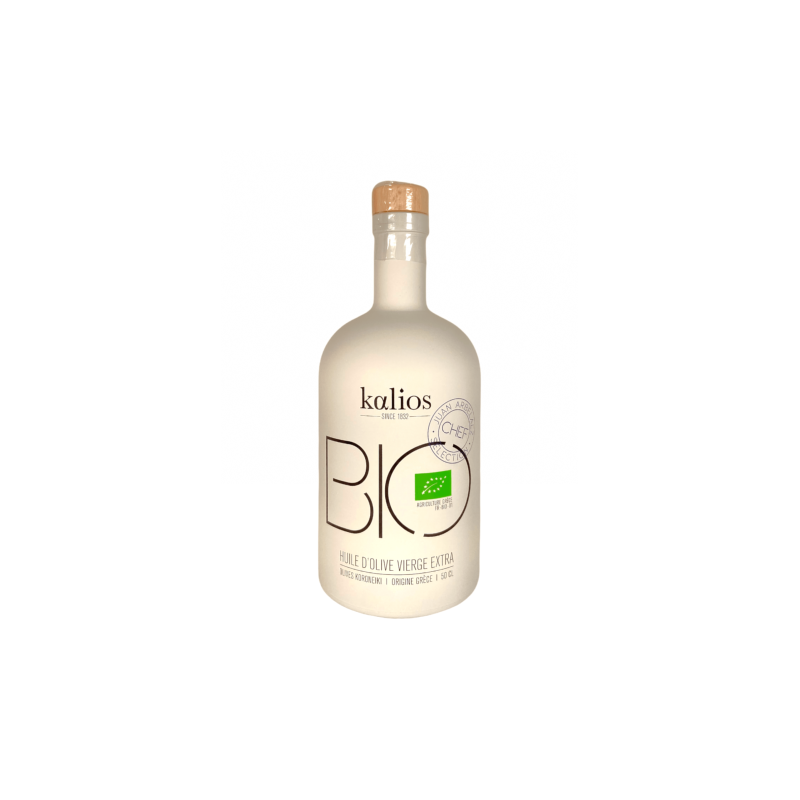 Huile d'olive BIO KALIOS Chef Juan Arbelaez Récolte début de saison 500 ml Huile d'olive BIO KALIOS Chef Juan Arbelaez Récolte début de saison 500 ml