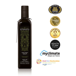 Huile d'olive extra vierge BIO de la variété Tsounati à haute teneur en polyphénols EFKRATO 500 ml