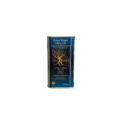 Huile d'olive CHRYSANTHOS AOP Mylopotamos 0,2 acidité en bidon métallique 250 ml