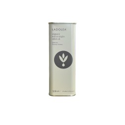 Huile d’olive vierge extra BIO variété Patrinia LADOLEA en bidon métallique blanc 500 ml