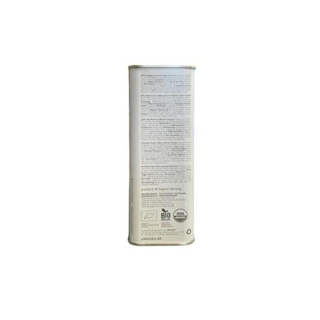 Huile d’olive vierge extra BIO variété Patrinia LADOLEA en bidon métallique blanc 500 ml