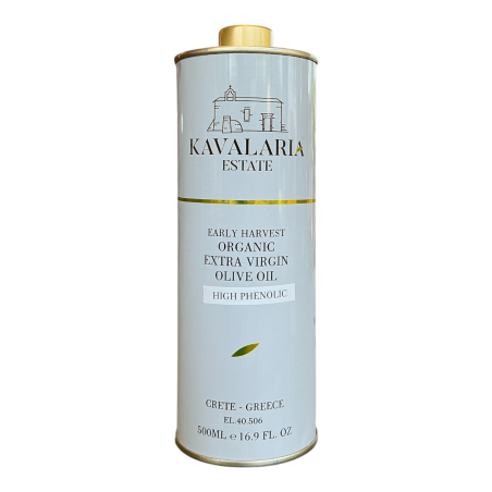 Huile d'Olive vierge extra de Crète BIO KAVALARIA ESTATE en bidon 500ml