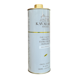 Huile d'Olive vierge extra de Crète BIO KAVALARIA ESTATE en bidon 500ml