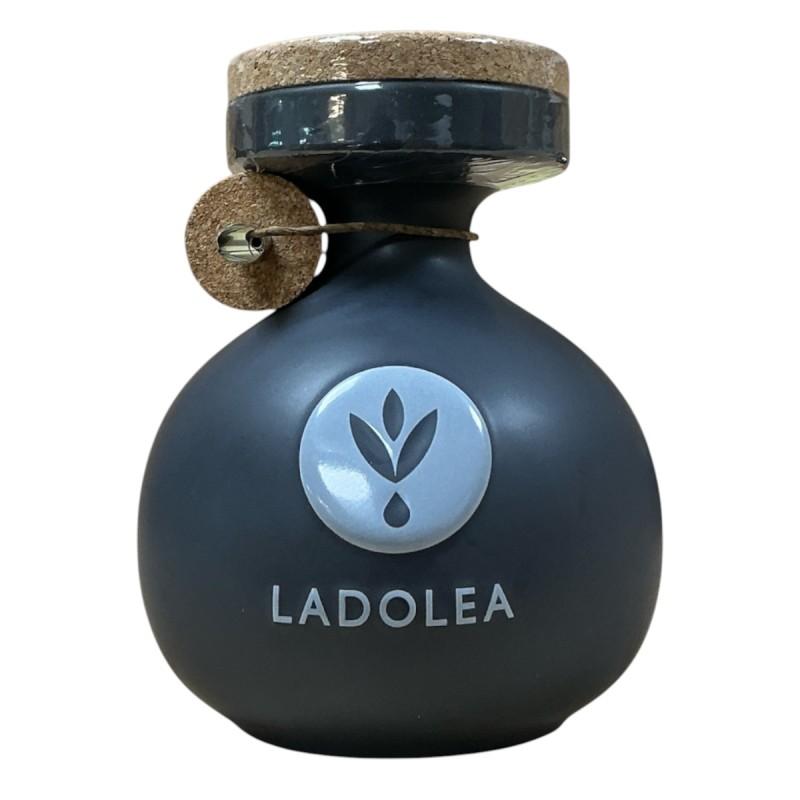 Huile d’Olive Vierge Extra BIO variété Megaritiki LADOLEA en bouteille céramique noire rechargeable 600 ml