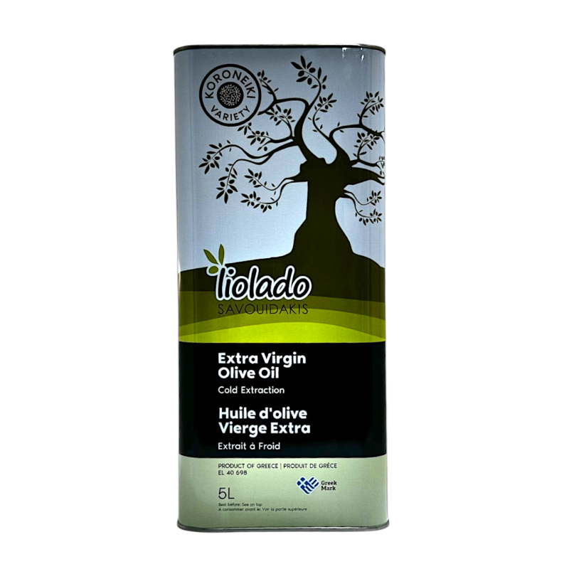 Huile d'olive vierge extra de Crète LIOLADO SAVOUIDAKIS en bidon 5 l Huile d'olive vierge extra de Crète LIOLADO SAVOUIDAKIS en bidon 5 l