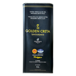 Huile d'olive vierge extra AOP MESSARA de Crète GOLDEN CRETA SAVOUIDAKIS en bidon 5 L