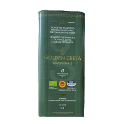 Huile d'olive vierge extra BIO de Messara AOP GOLDEN CRETA SAVOUIDAKIS 5 L
