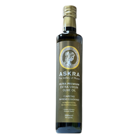 Huile d’olive extra vierge monovariétale Megaritiki ASKRA en bouteille 500 ml