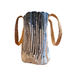 Sac tissé en coton Subtiles Nuances de Bleu RIZES 50x40 cm
