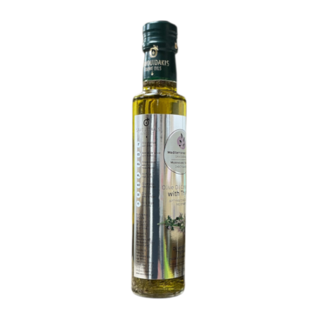 Huile d'olive vierge extra au thym SAVOUIDAKIS en bouteille 250 ml