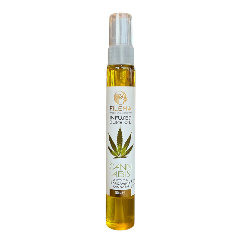 Huile d’olive en spray infusée au cannabis FILEMA 50 ml