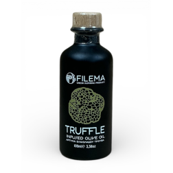Huile d’olive infusée à la truffe de Crète FILEMA bouteille céramique 100 ml