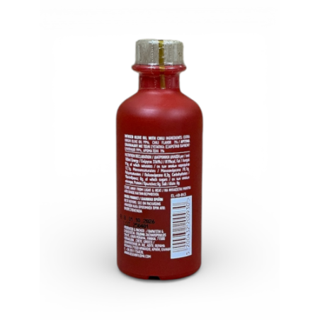 Huile d’olive infusée au chili de Crète FILEMA bouteille céramique 100 ml