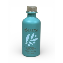 Huile d’olive vierge extra bio de Crète FILEMA bouteille céramique 100 ml